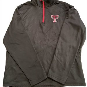 Colosseum NCAA Texas Tech Red Raiders Sweatshirt- Mens Large - Black Red